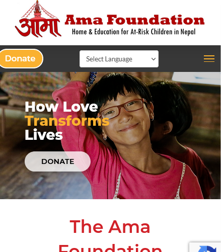 The Ama Foundation website
