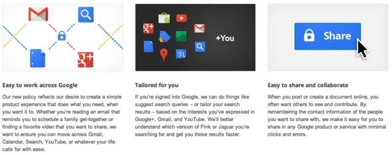 Google Privacy Policy Screenshot