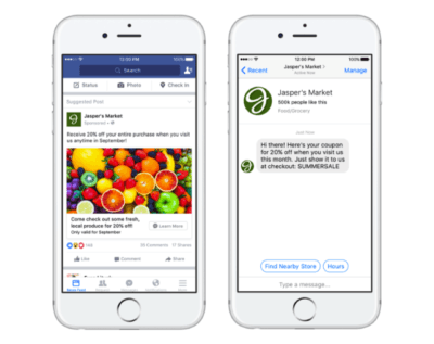 Facebook Ad and Sponsored Message in Messenger