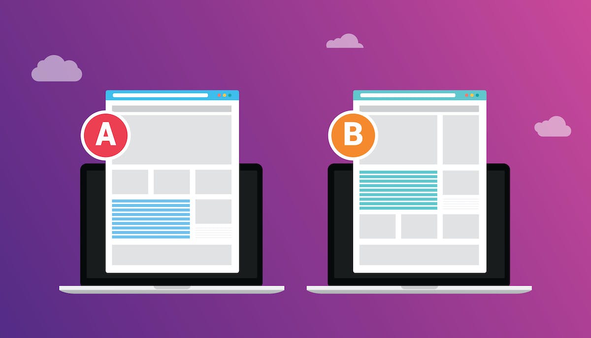 Illustration of A/B Tests for Website Pages