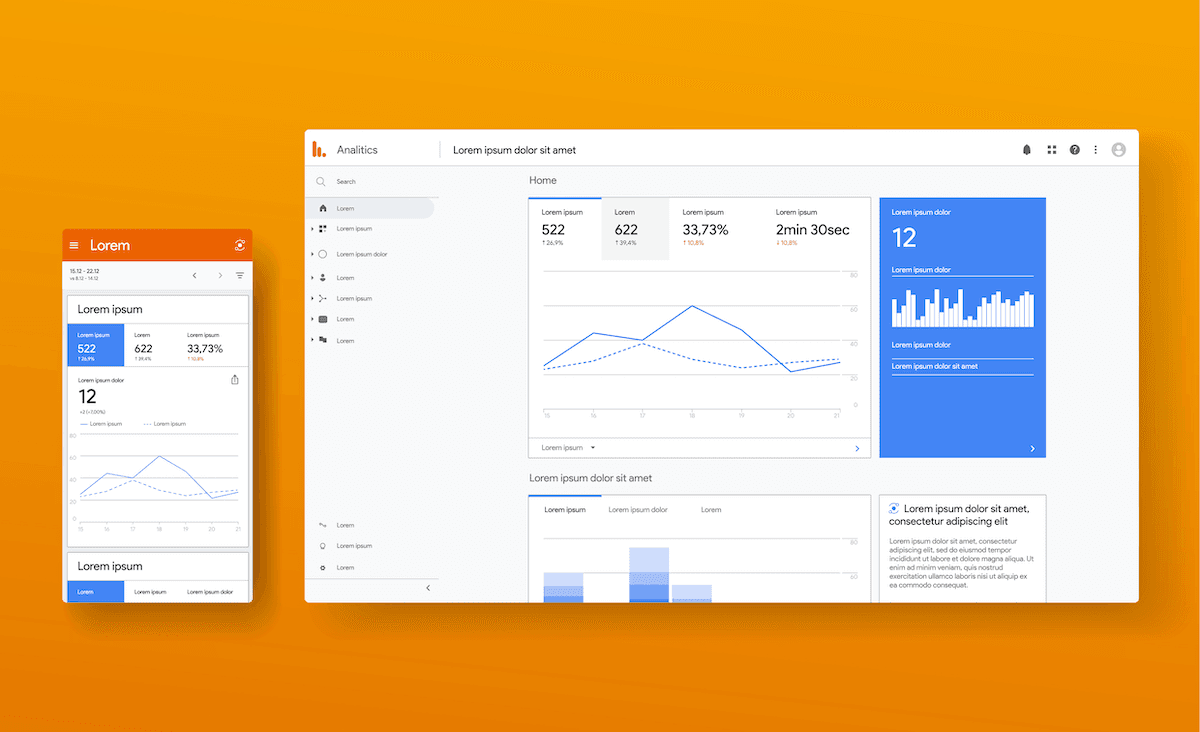 SEO Metrics on Analytics Dashboard