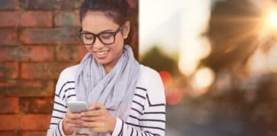 Woman on Mobile Device