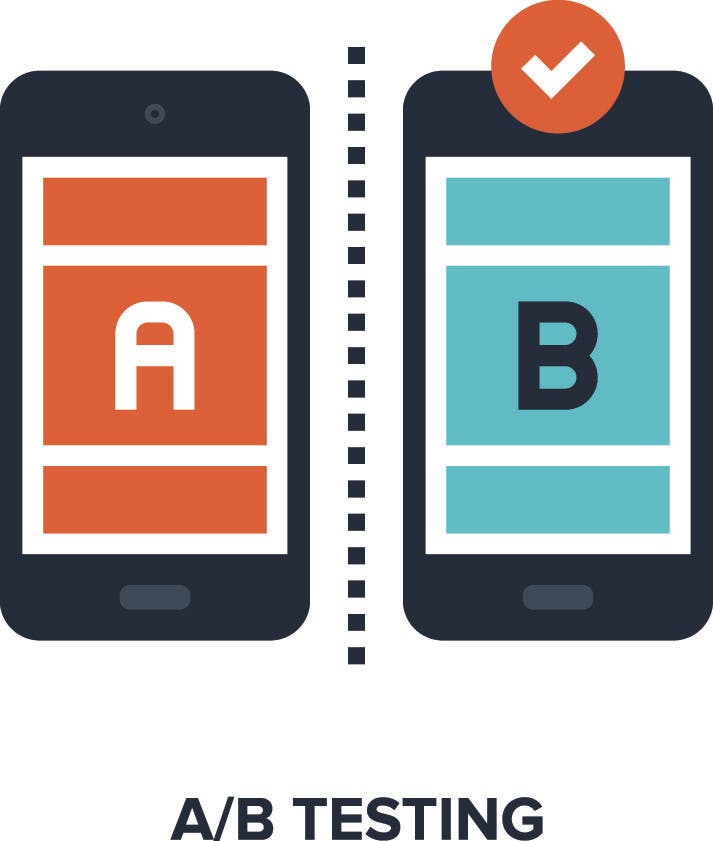 A/B Testing for Websites Mobile Pages Illustration